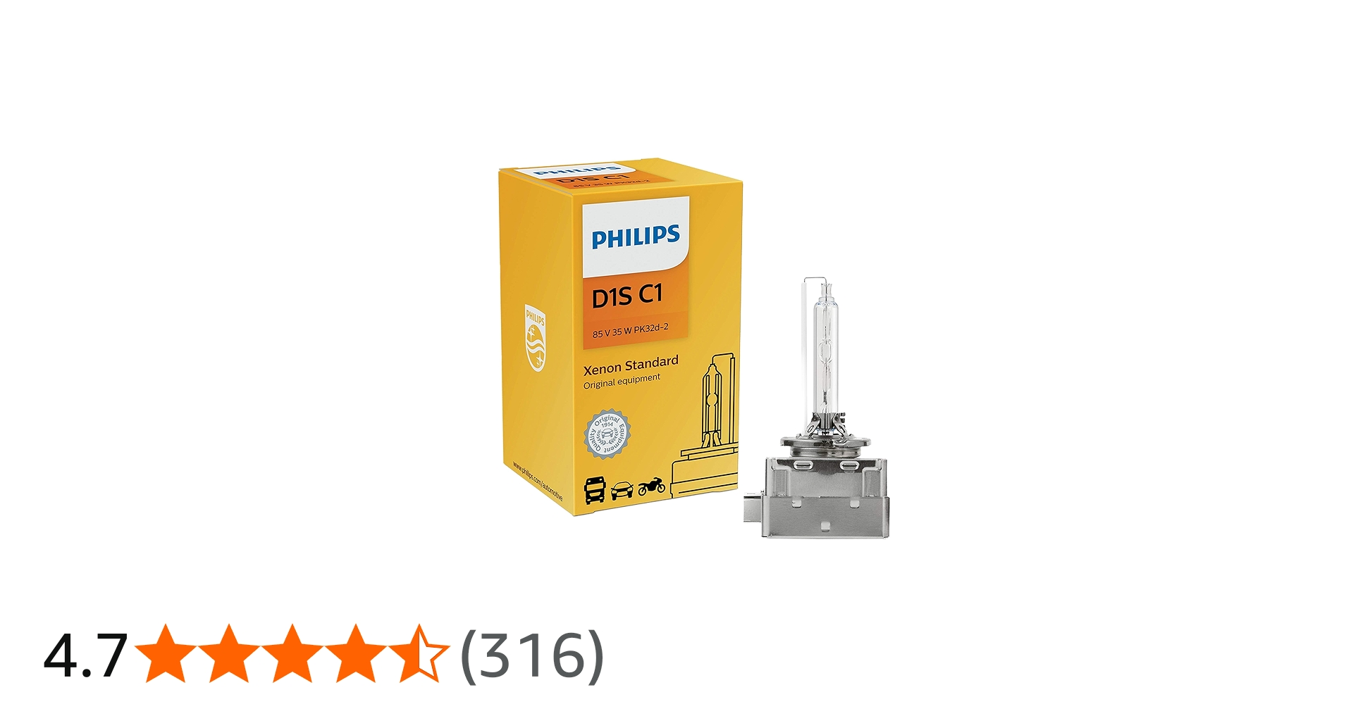 Amazon | D1S - PHILIPS 4300K XenStart OEM HID/キセノン交換用電球