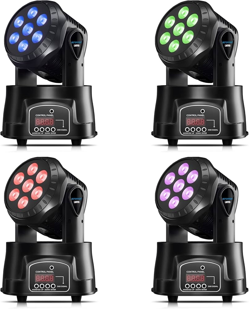 Amazon.co.jp : BETOPPER ムービングライト 7x8W RGBW LED 舞台照明