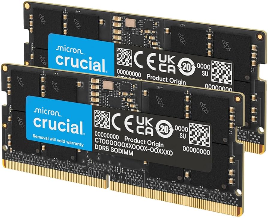 Crucial 32GB DDR5 RAM Kit (2x16GB), 5600MHz (or 5200MHz or 4800MHz