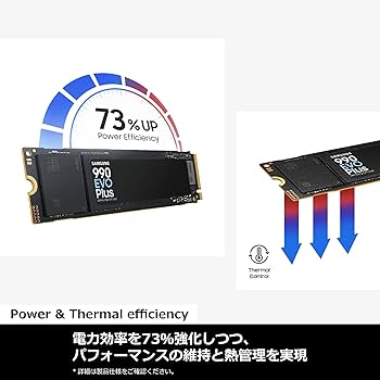 Amazon.co.jp: Samsung 990 EVO Plus 1TB PCIe Gen 4.0 ×4 NVMe M.2