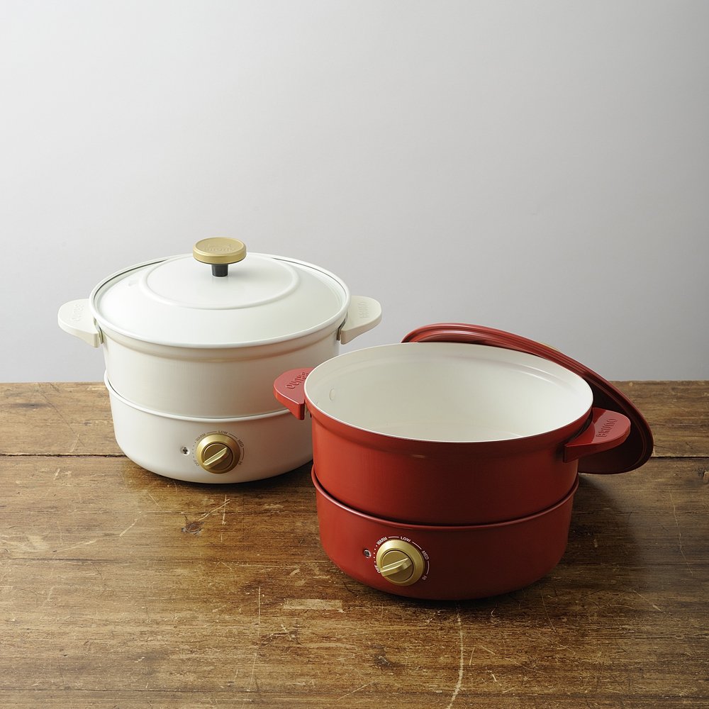 Amazon | BRUNO グリルポット ホワイト BOE029-WH | BRUNO | グリル鍋