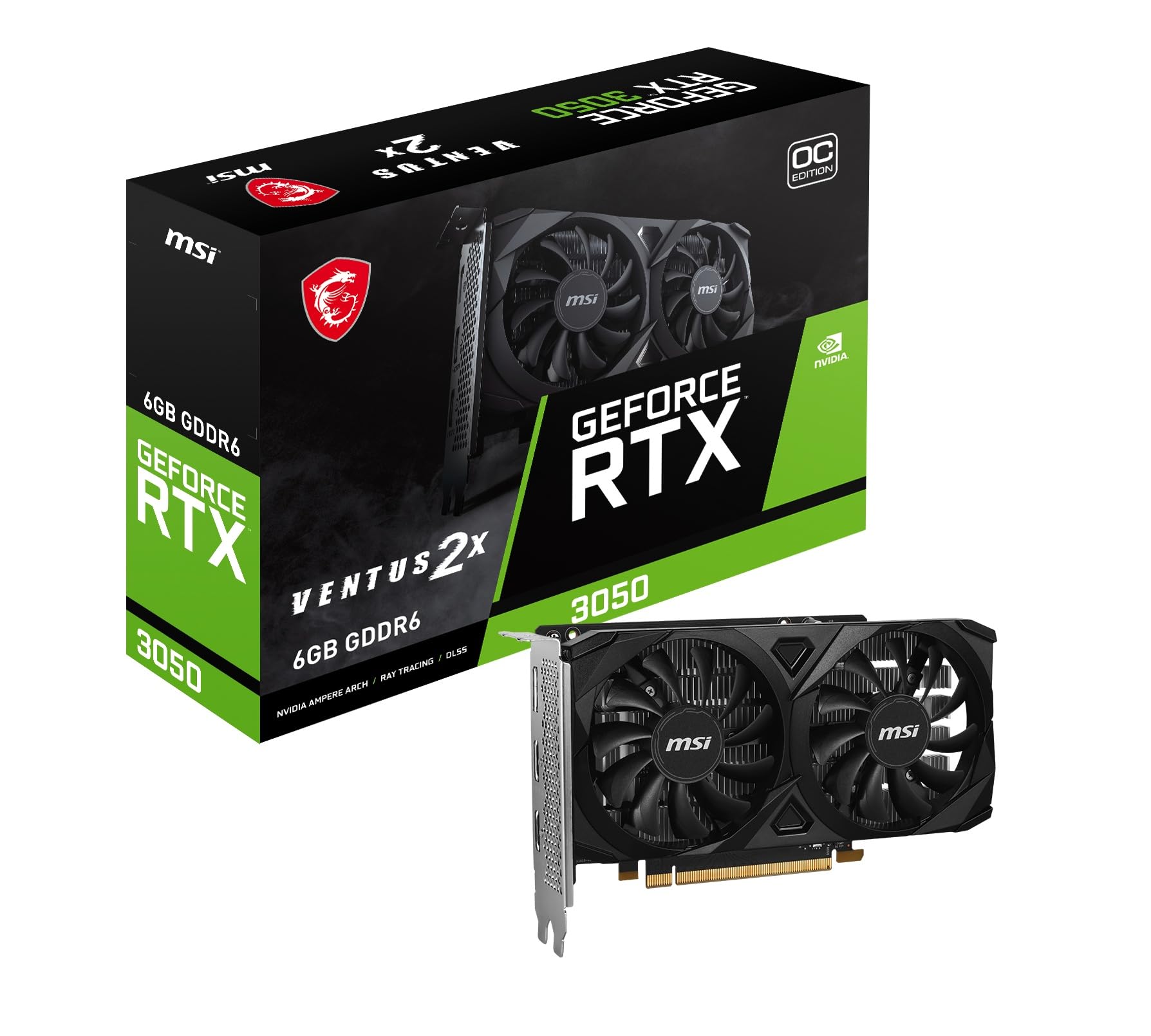 Amazon | MSI GeForce RTX 3050 VENTUS 2X E 6G OC グラフィック