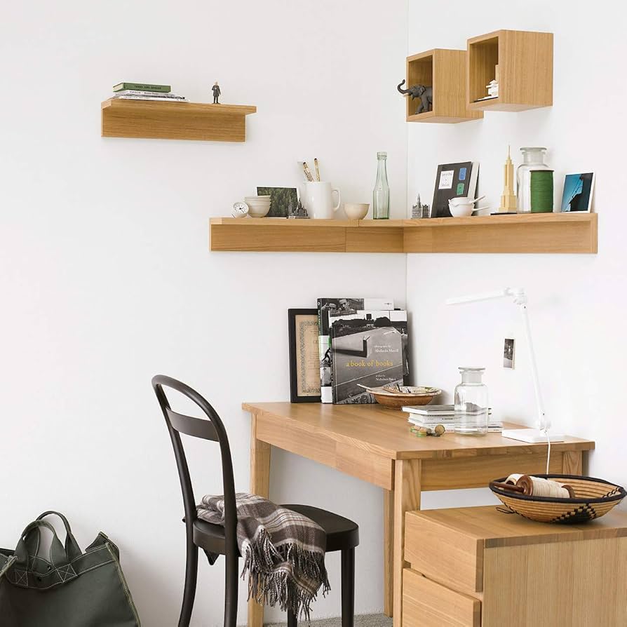 Amazon｜無印良品 壁に付けられる家具・棚・幅44cm・オーク材 幅44