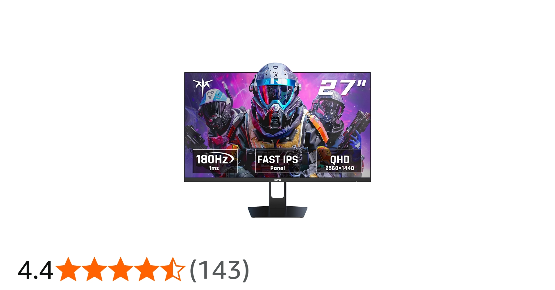 Amazon.co.jp: KTC 27 Inch QHD Gaming Monitor, 180Hz 1ms GTG Fast