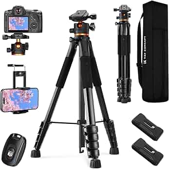 Amazon | カメラ三脚 K&F CONCEPT190cm 75インチカメラ 三脚 スマホ