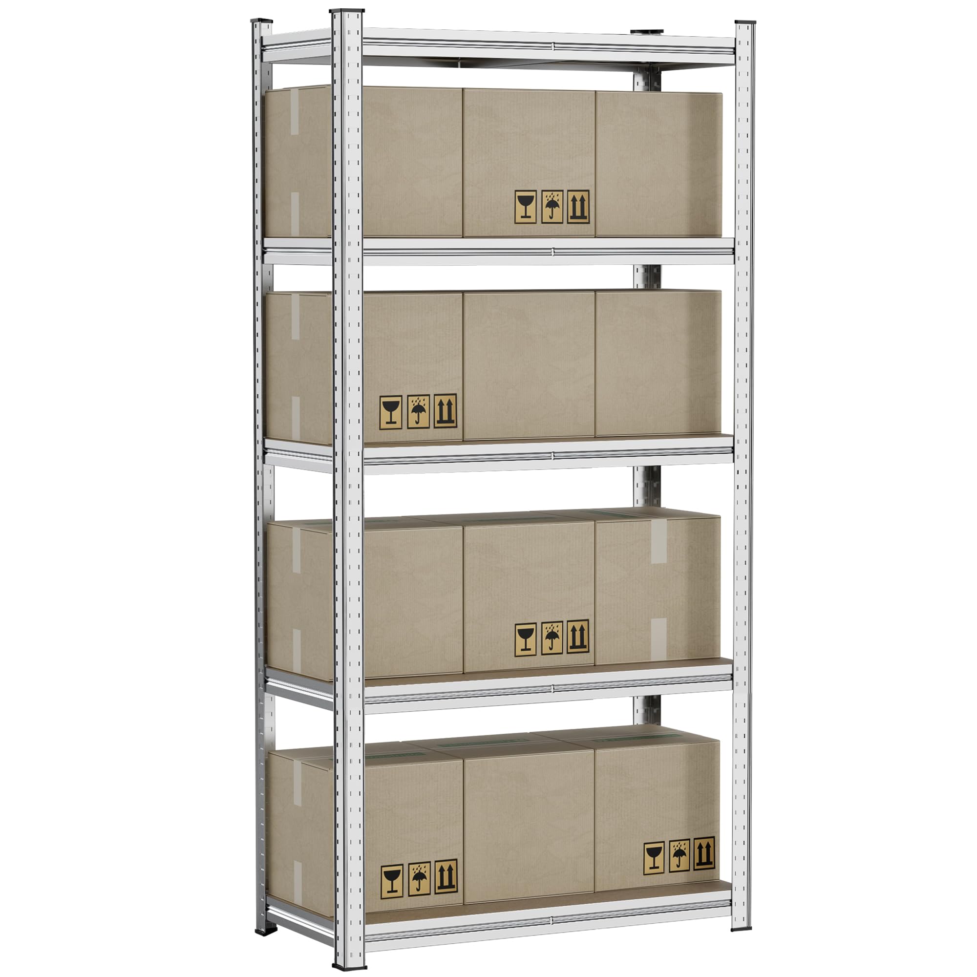 Amazon｜Alebert｢アレベルト｣ スチールラック 5段 幅90*奥行40*高さ