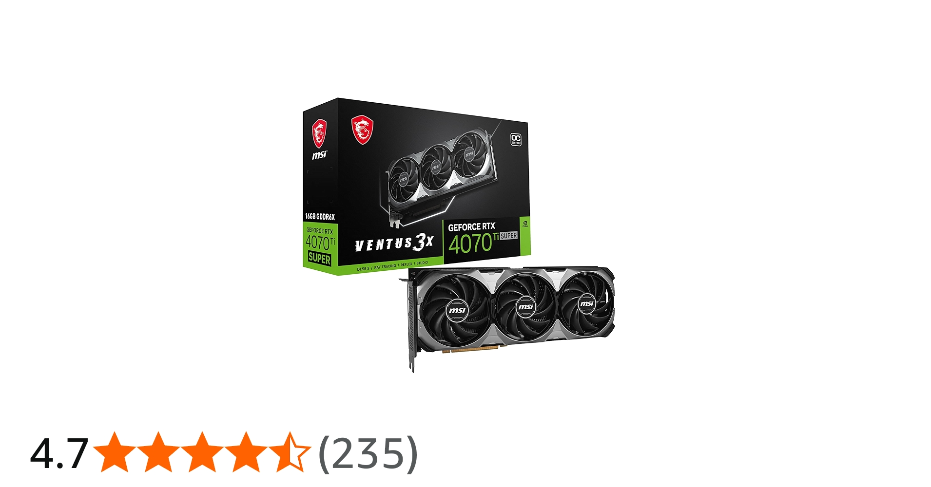 Amazon | MSI GeForce RTX 4070Ti SUPER 16G VENTUS 3X OC PCIe4.0 約3