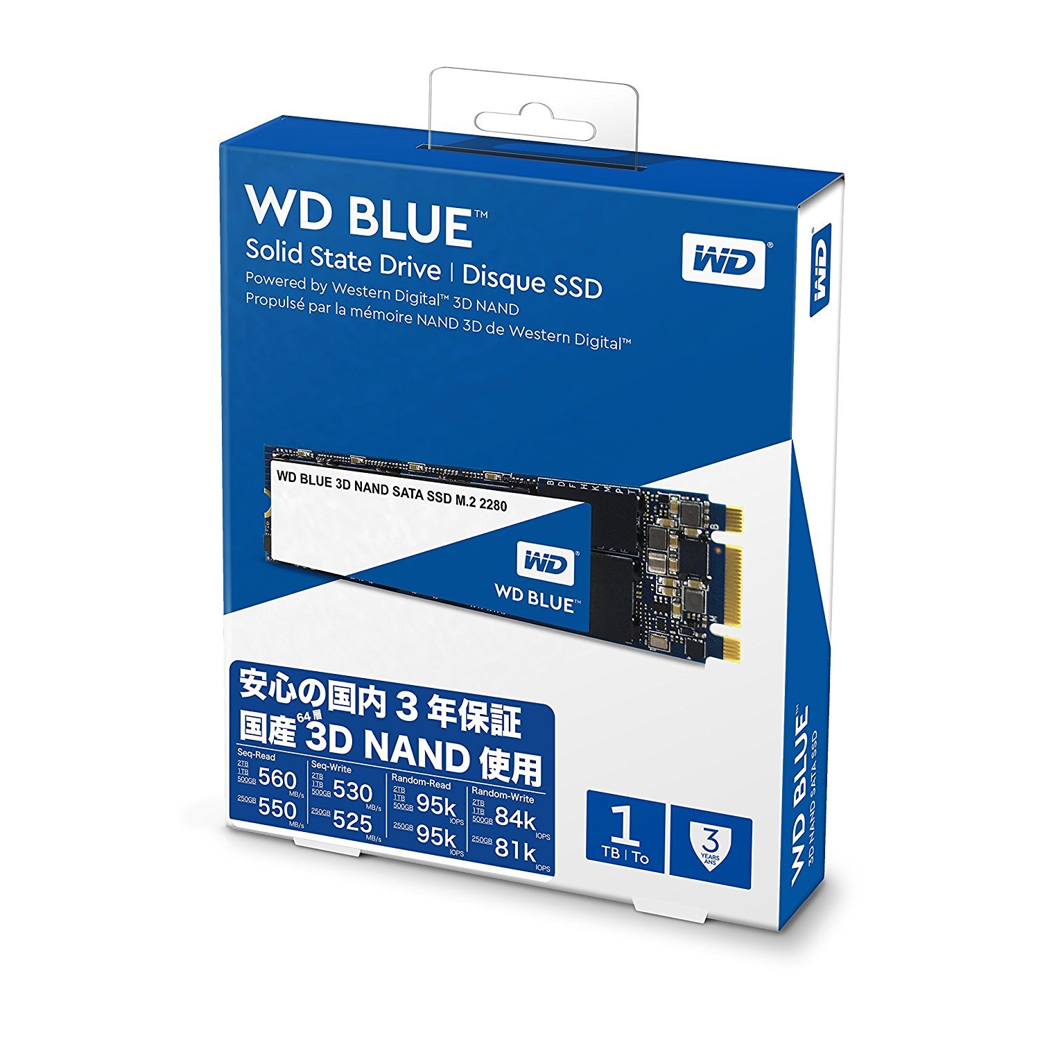 Amazon | WD 内蔵SSD M.2-2280 / 1TB / WD Blue 3D / SATA3.0 / 5年