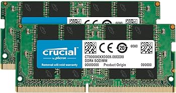 Crucial 32GB Kit (16GBx2) DDR4 2400 MT/s (PC4-19200) DR x8 SODIMM