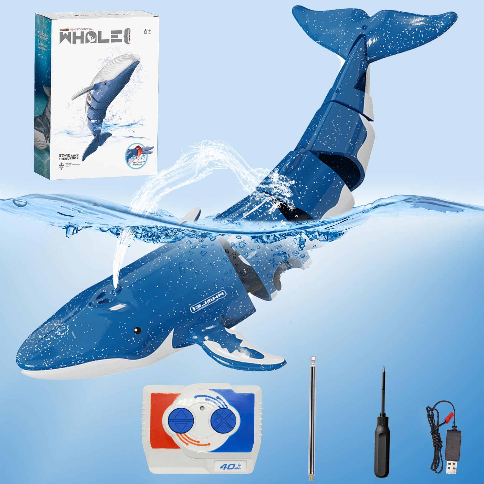 Amazon.co.jp: OBEST リモコン潜水シロナガスクジラ おもちゃ 潜水艦