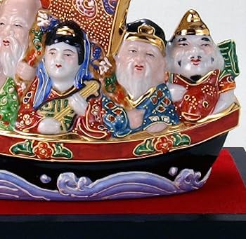 Amazon.co.jp: 【九谷焼】 7号七福神宝船 盛 台、敷物付き : ホーム