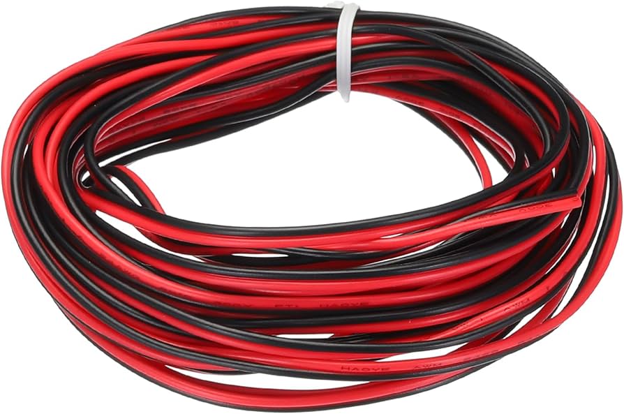 Amazon.co.jp: uxcell 24ゲージ2芯平行PVCワイヤー 長さ14.8フィート