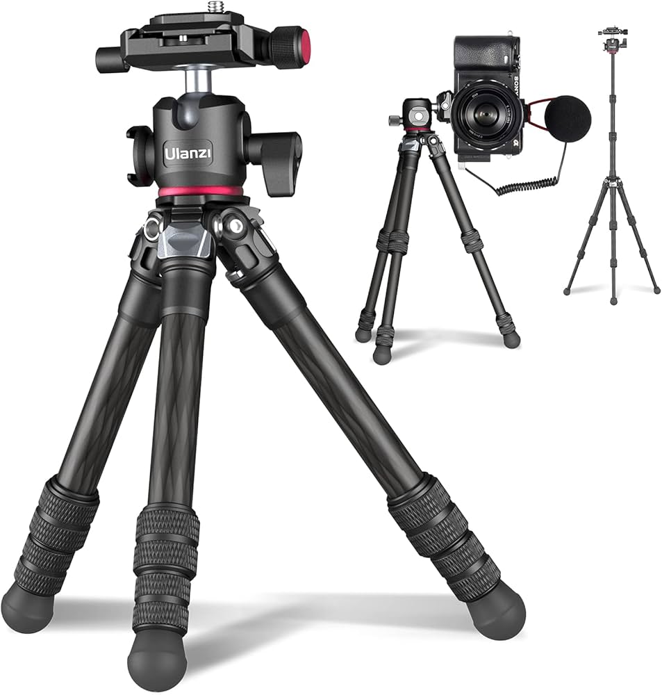 Amazon | Ulanzi MT-20 カーボン カメラ三脚 軽量 ポータブル 三段式