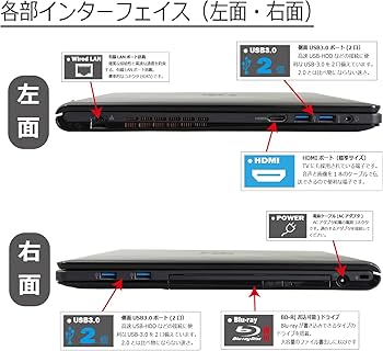 Amazon.co.jp: 中古パソコン 富士通 LIFEBOOK AH77/R FMVA77RBJ