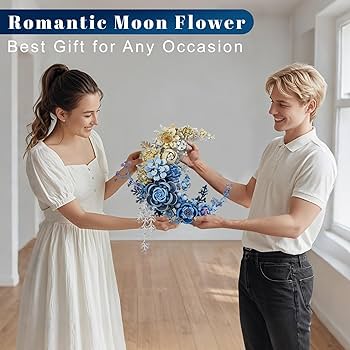 Amazon.com: Loyratche Blue Moon Flower Building Set, Botanical