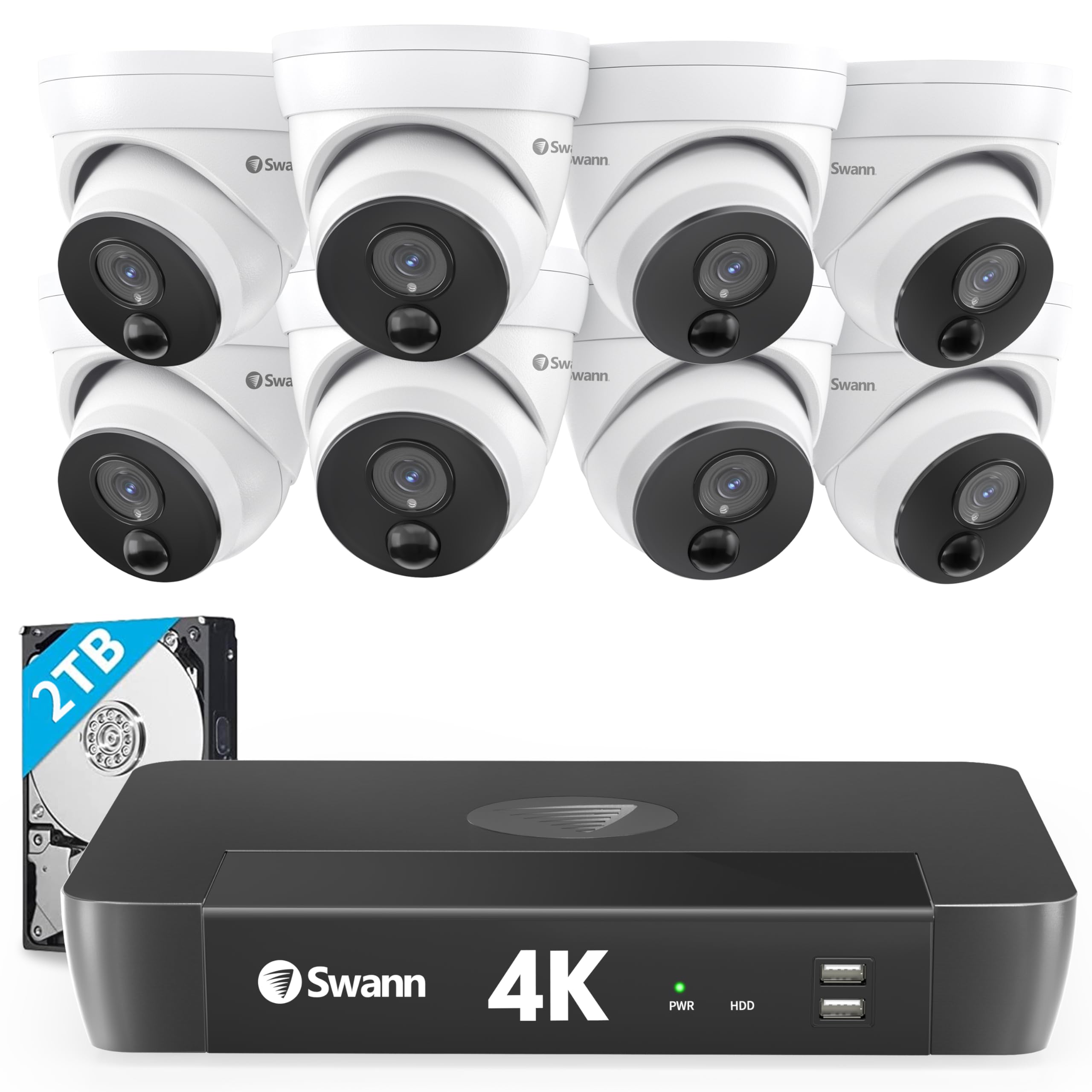 Buy Swann Home NVR Dome Security Camera System with 2TB HDD, 8 Cam