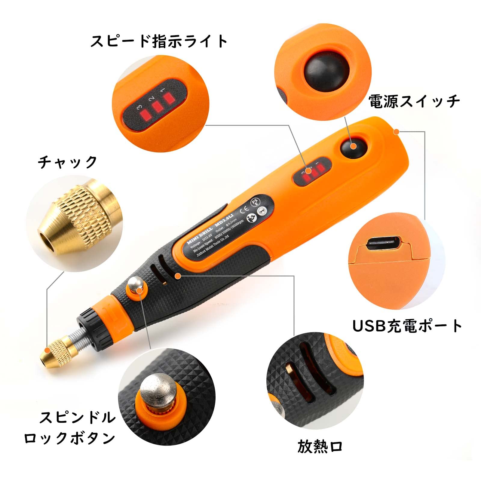 Amazon | ミニルーター セット Nuovoware リューター ミニグラインダー