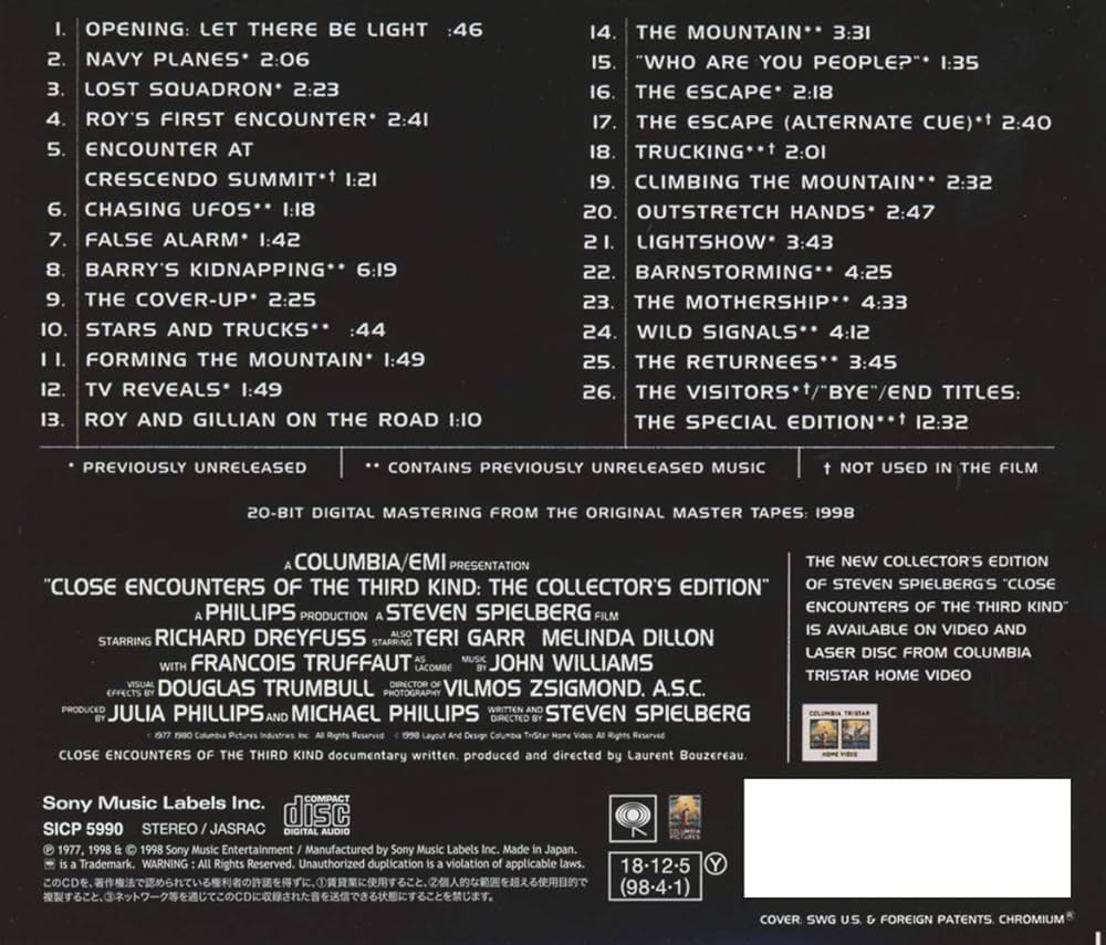 Amazon.co.jp: 未知との遭遇 オリジナル・サウンドトラック