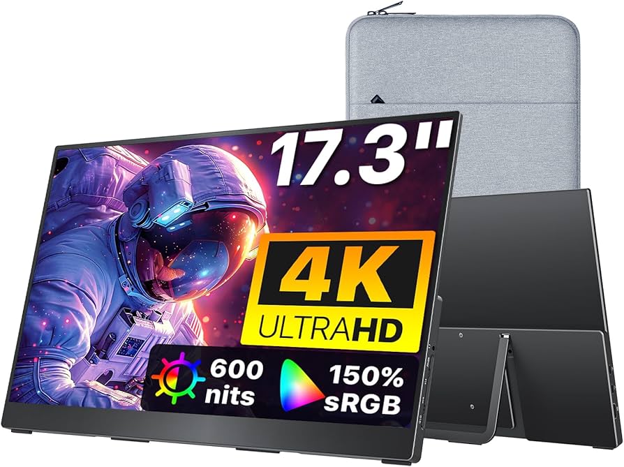 Amazon.com: cocopar Portable Monitor 17.3 Inch 4K UHD 60Hz 150