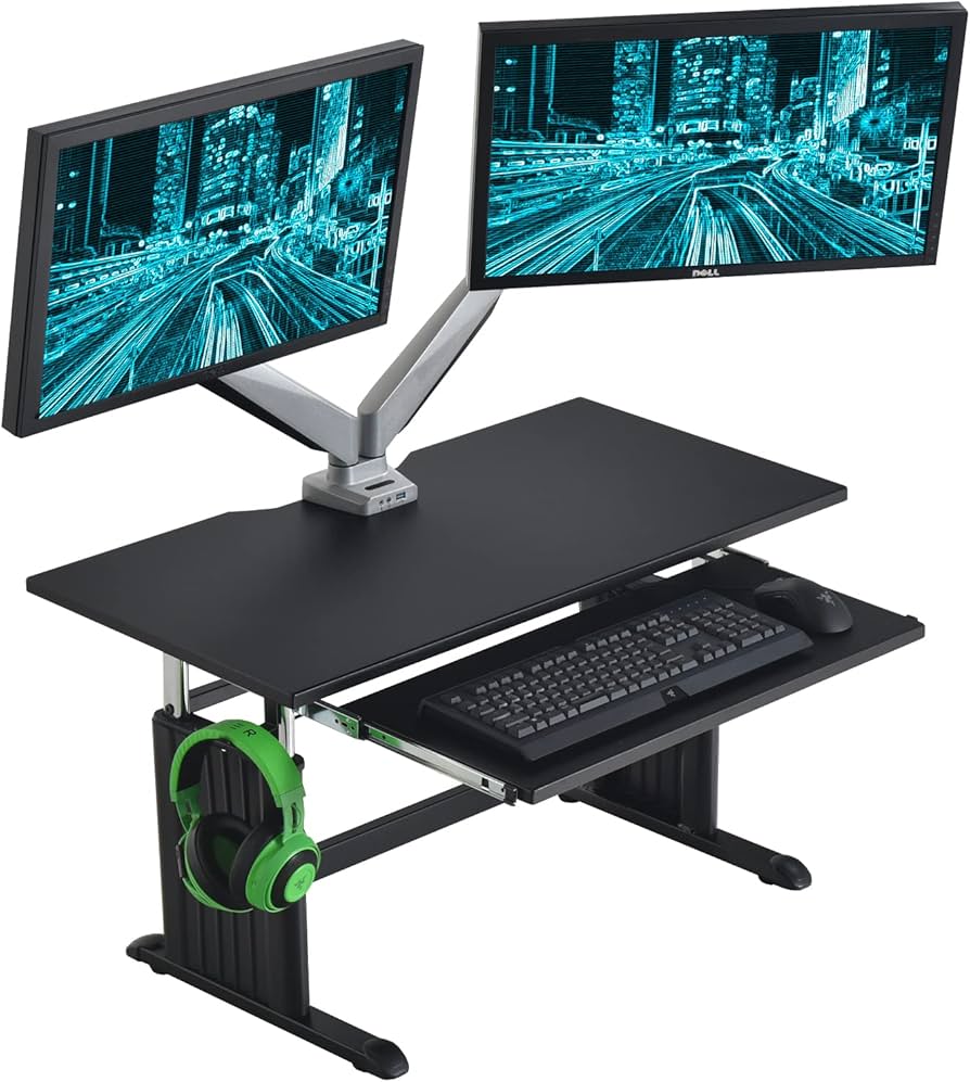 Amazon.co.jp: CYBER-GROUND ゲーミングデスク ロータイプ 90cm 昇降式