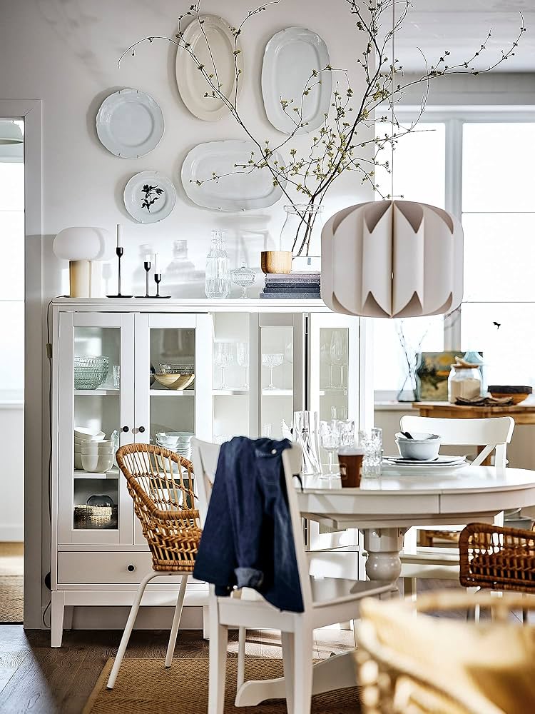 Amazon｜IKEA INGATORP 伸縮テーブル 110/155cm ホワイト｜ダイニング