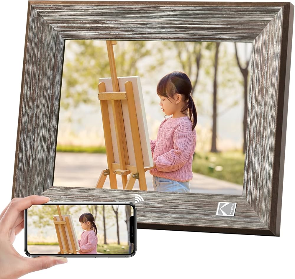 Amazon | KODAK WiFi デジタルフォトフレーム 8インチ 木製 IPS