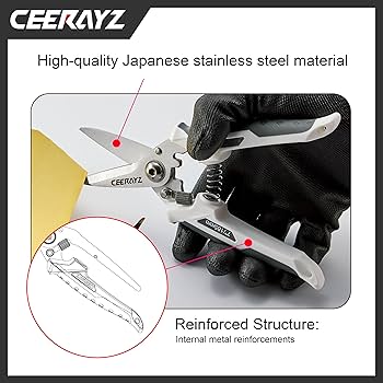 Amazon.co.jp: CEERAYZ Shears, 7.3 inches (185 mm), Multi-purpose