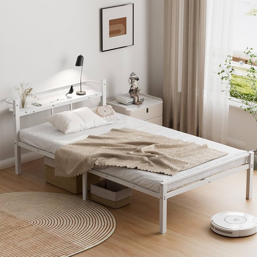 Amazon｜[SuperKois] ベッドフレーム ダブル ベッド 宮棚 2口