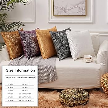 Amazon.co.jp: EUCIOR シャンパンクッションカバー 18x18インチ