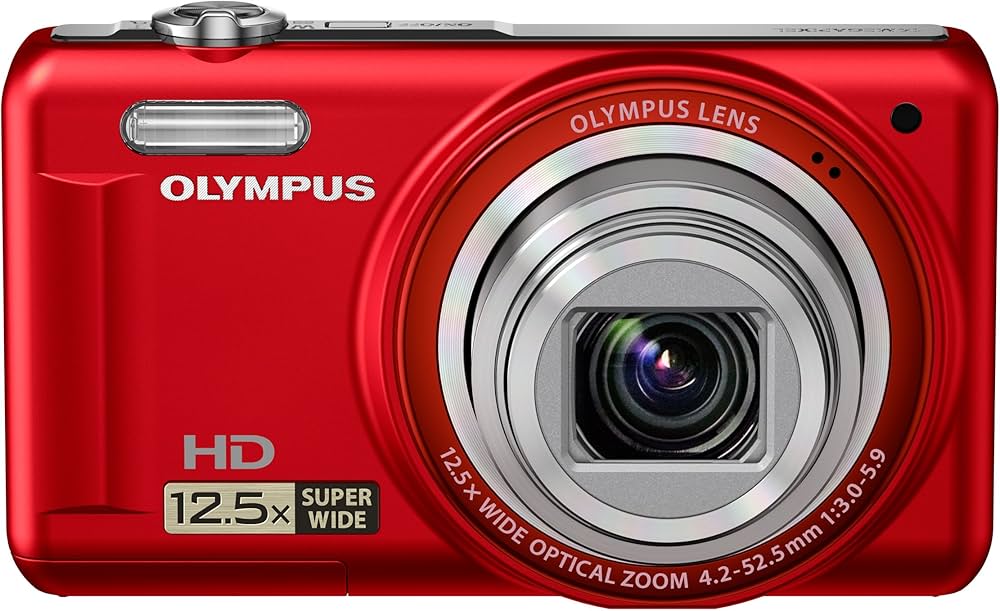 Amazon | OLYMPUS デジタルカメラ VR-320 レッド 1400万画素 広角24mm