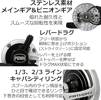 Amazon | PENN (ペン) FATHOM II 2speed FTHII10XNLD2 ファゾム2 2