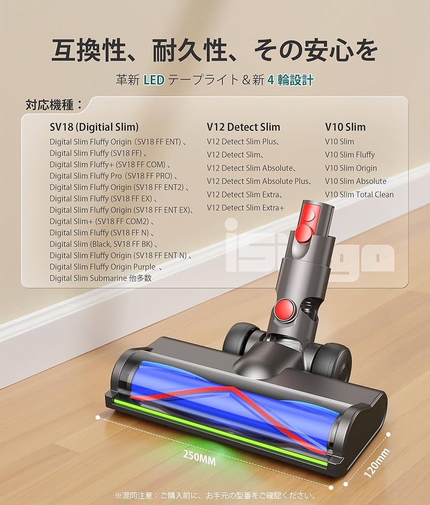 Amazon | iSingo ダイソン SV18 ヘッド 交換用 | V12 Detect Slim