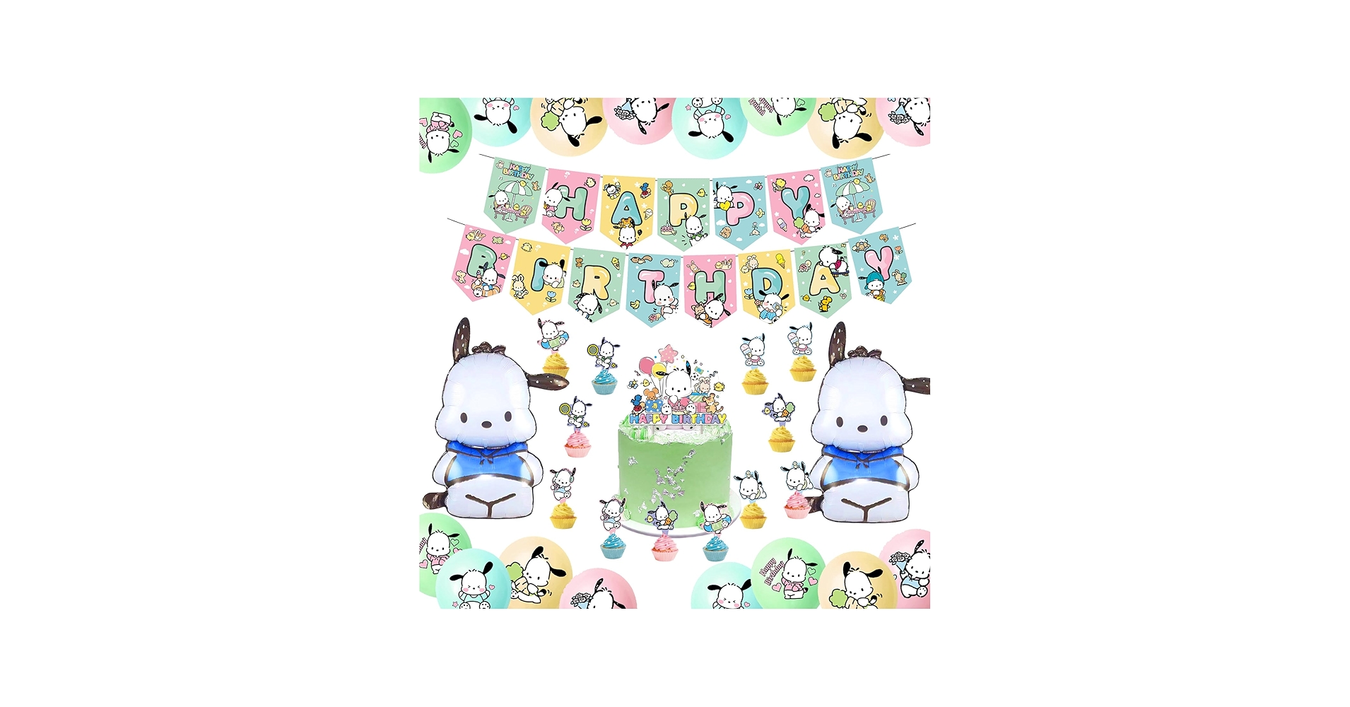 Amazon.co.jp: AddBanCha ポチャッコ 誕生日 飾り付けバルーン 風船