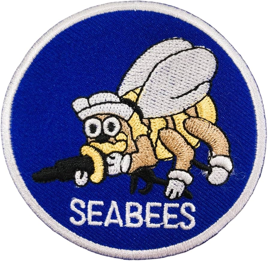 Amazon.co.jp: ワッペン ミリタリー SEABEES 米海軍建設工兵隊