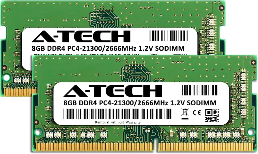 A-Tech 16GB (2x8GB) DDR4 2666MHz PC4-21300 (PC4-2666V) CL19 SODIMM