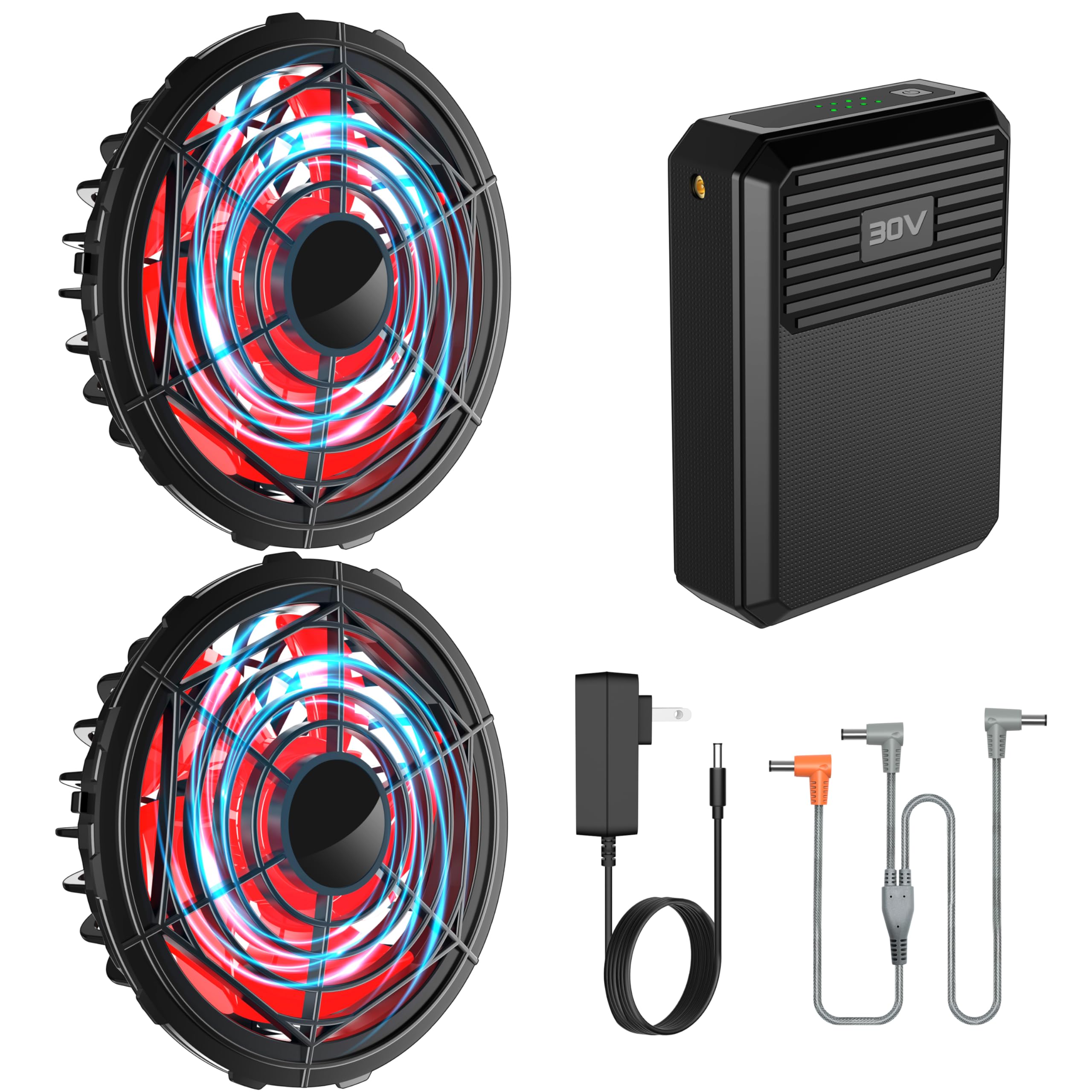 Amazon.co.jp: 空調作業服 ファンバッテリーセット 最新30V超高出力