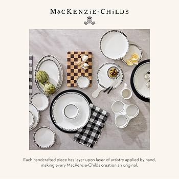 Amazon.com: MACKENZIE-CHILDS Everyday Trio, Stoneware Condiment