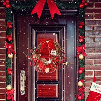 Amazon | GIZMAC お正月飾り リース お正月リース 花輪 飾り付け 装飾