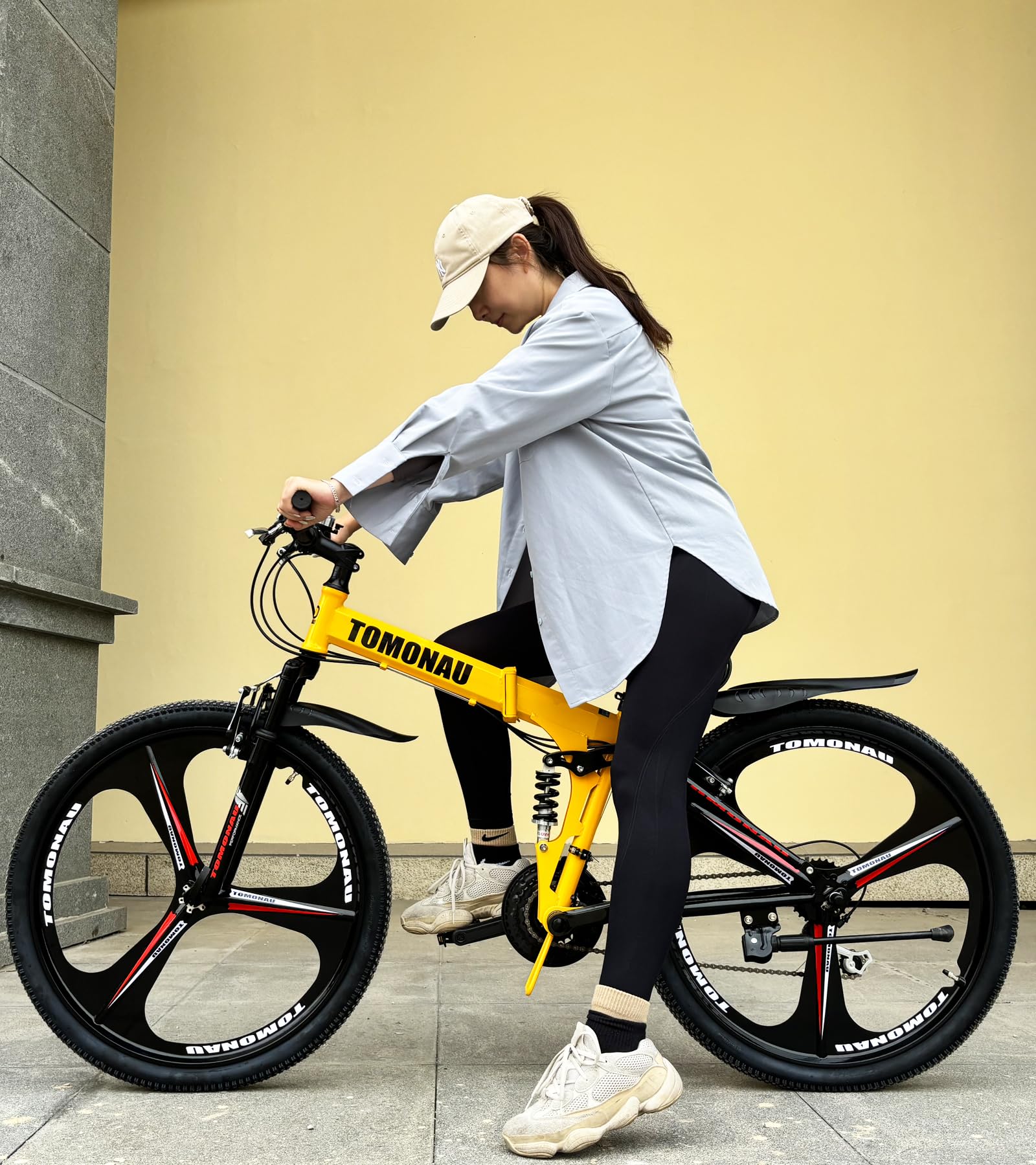 Amazon | TOMONAU 折りたたみ自転車 26インチ自転車 3本スポーク一体型