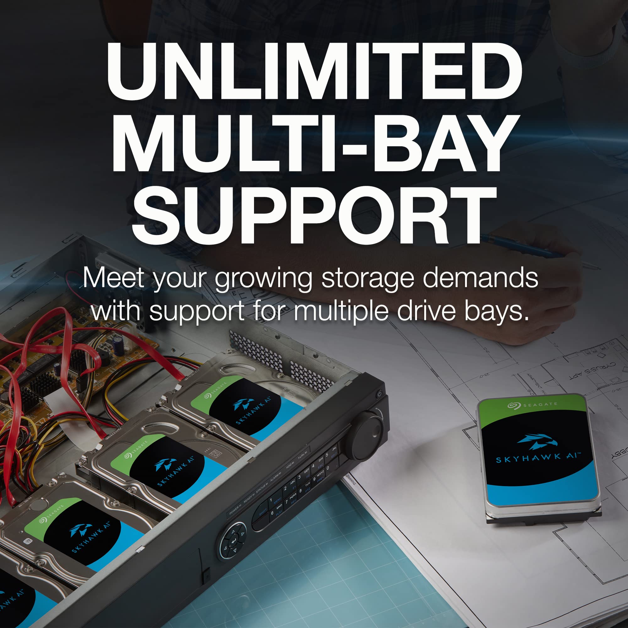 Amazon | Seagate Skyhawk AI 20TB ビデオ内蔵ハードドライブ HDD