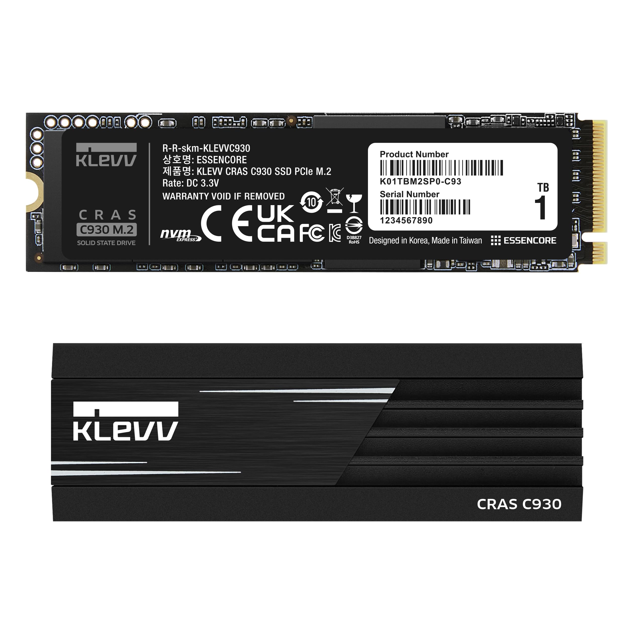 Amazon.com: KLEVV CRAS C930 1TB M.2 2280 NVMe PCIe Gen4x4 Internal