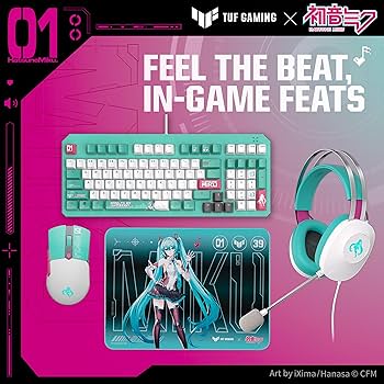 Amazon.co.jp: ASUS TUF Gaming x 初音ミクエディション/ASUSヘッド
