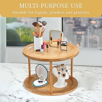 Amazon.com - Bamboo Turntable Lazy Susan Rotating Spice Rack (10