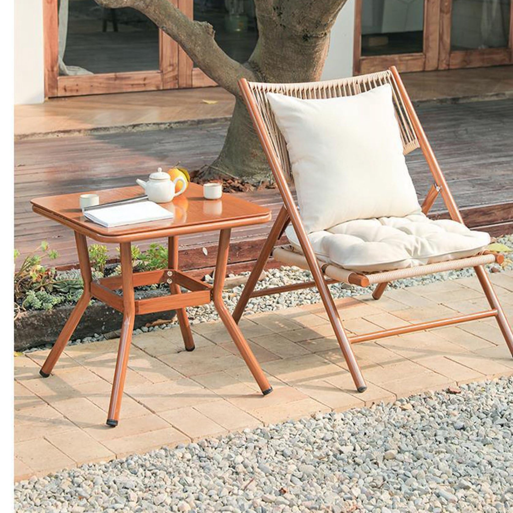 Amazon.co.jp: ラタンチェア 折りたたみチェア 藤椅子 リクライニング