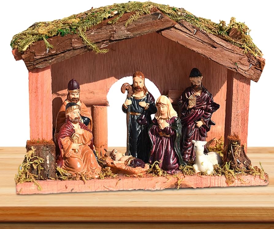 Amazon.co.jp: 馬小屋付きキリスト降誕セット | キリスト降誕のシーン