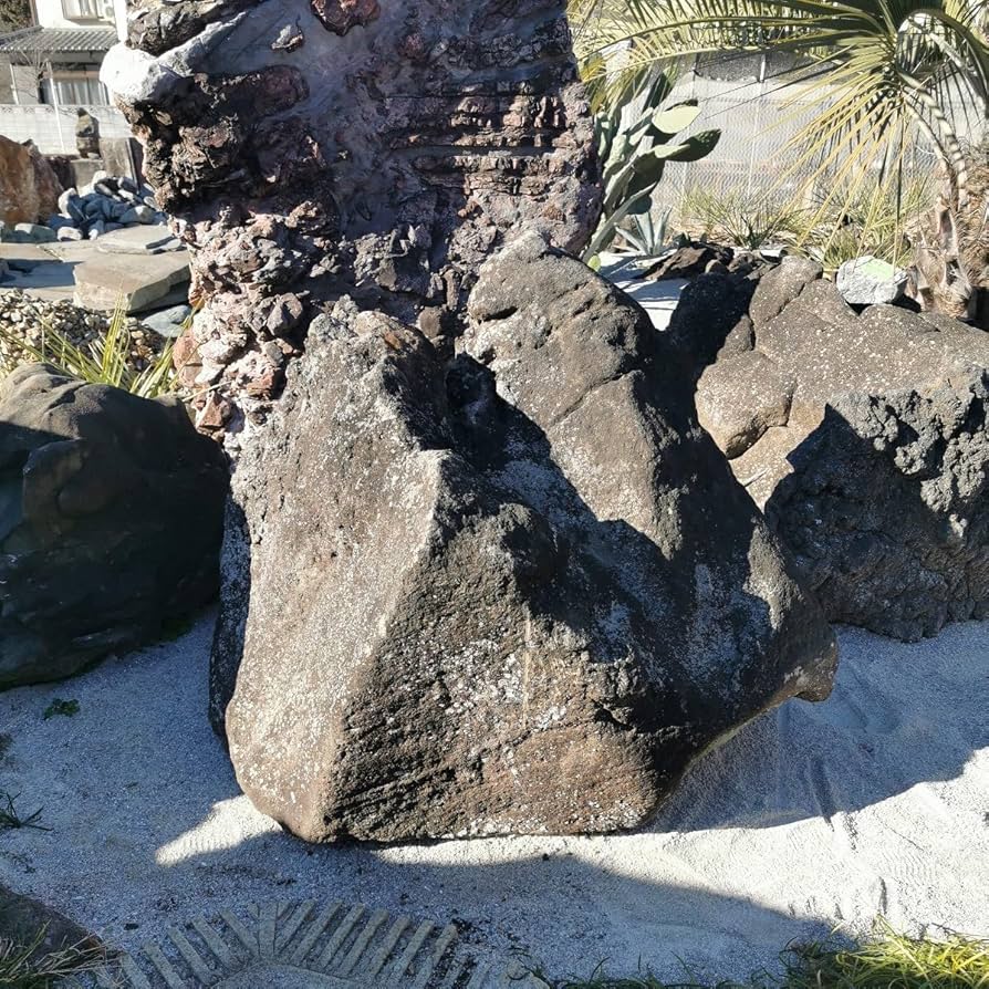 Amazon.co.jp: 鳥海石408キロ庭石鑑賞石石盆石水石灯籠庭坪庭盆栽