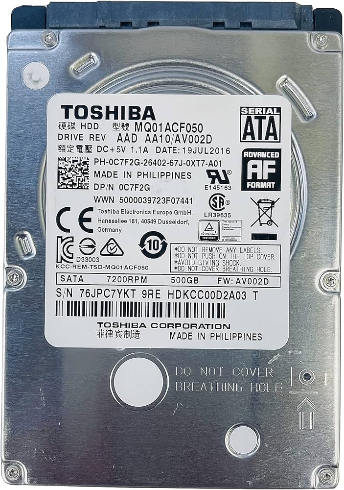 Amazon | トシバ 500GB TOSHIBA 東芝 2.5インチ内蔵用HDD SATA 7200RPM