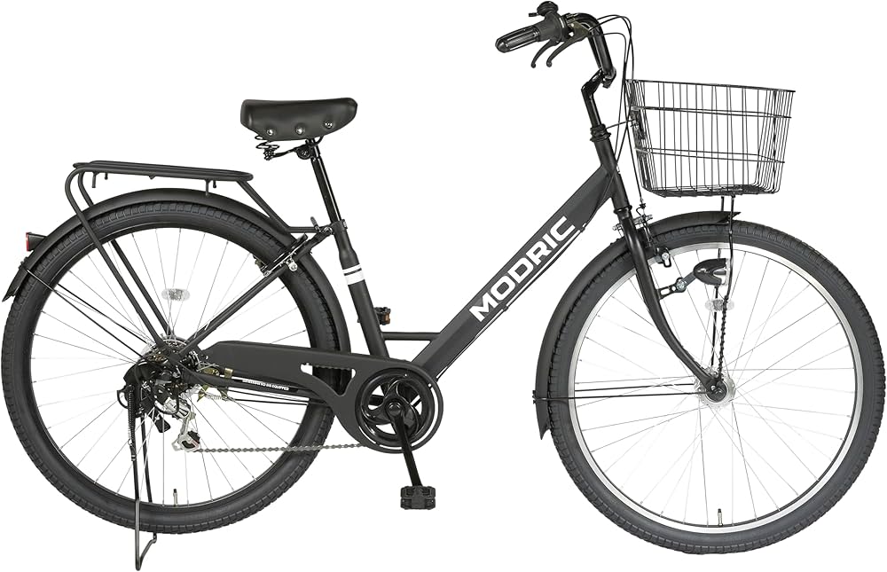 Amazon | 27.5型 6段変速・LEDオートライト付 シティサイクル マット