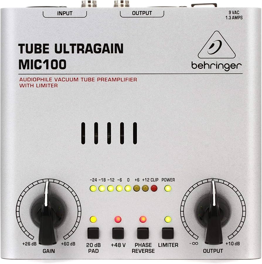 Amazon.com: Behringer TUBE ULTRAGAIN MIC100 Audiophile Vacuum Tube