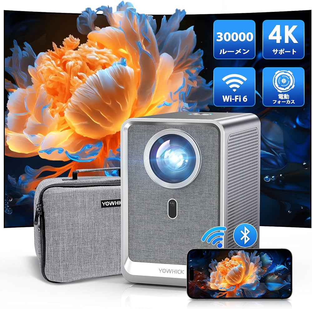 ロジェクター2025 進級版 高輝度22000LM 4k対応 WiFi 【公式通販】